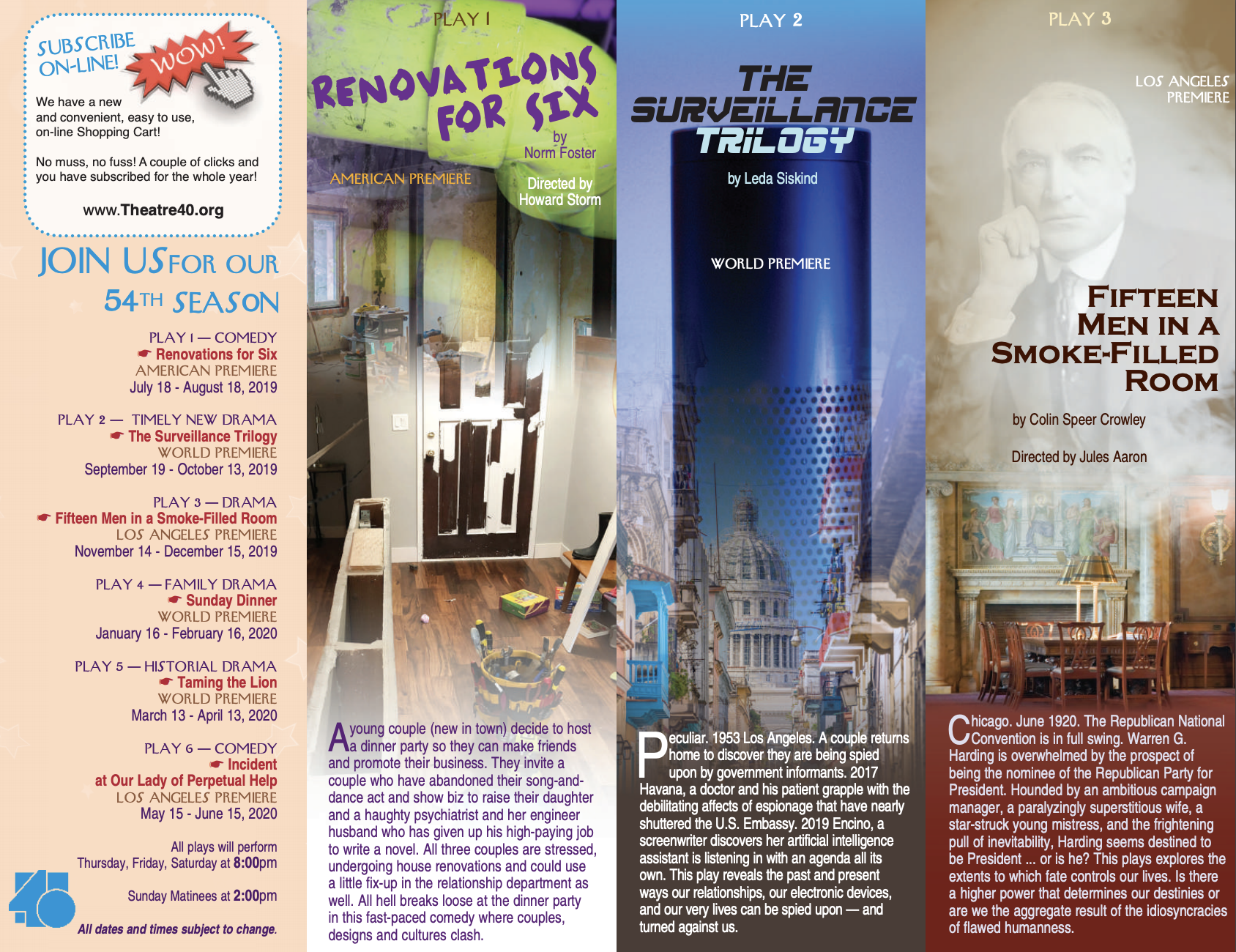 Theatre40 Brochure Page